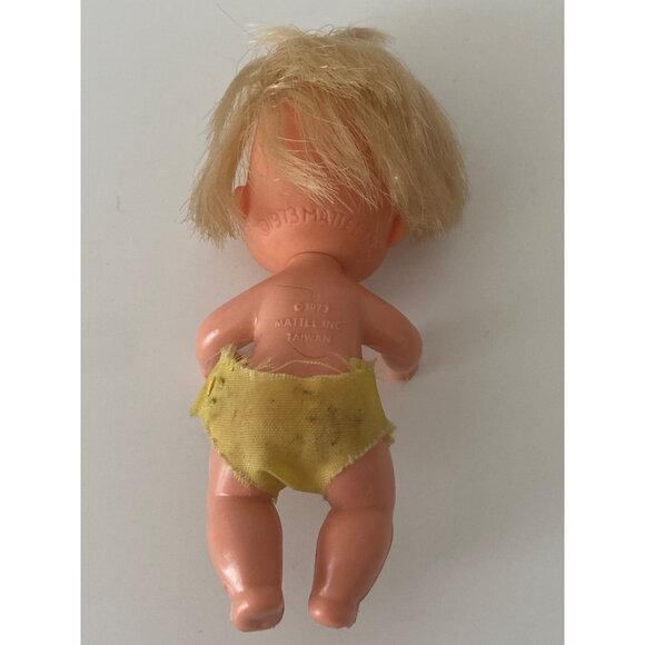 Mattel SUNSHINE FAMILY BABY Doll Yellow Diaper 3IN Vintage 1973 - Picture 4 of 6